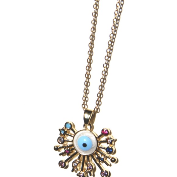 *NEW* 18K Gold Plated Evil Eye Jewelry Cubic Zirconia Pendant Necklace 🧿🪬 - Picture 4 of 11